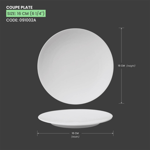 Đĩa sứ Baralee Simple Plus Coupe plate 16 cm - THAI SA HOSPITALITY
