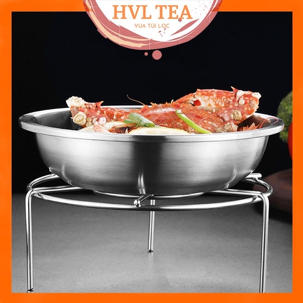 Rế hấp - rế lót đít nồi inox 304, 2 in 1 tiện dụng không gỉ sét, nhiều kích thước - HVL TEA