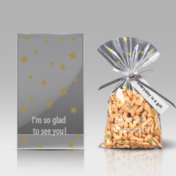 Túi đựng bánh kẹo, bao bì trang trí quà tặng, 100 túi/sp,  kích thước 13*21*4.5 - VUA BAO BÌ