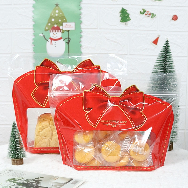 TÚI ZIP NƠ ĐỎ ĐỰNG QUÀ NOEL