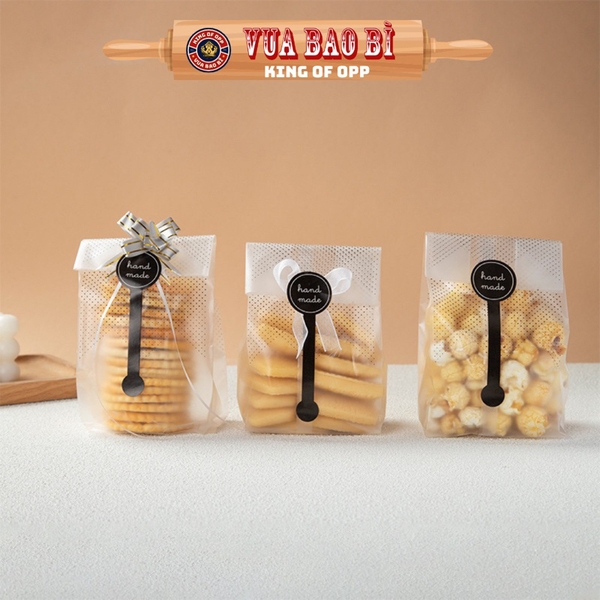Túi đựng bánh quy, bánh nướng, bánh trứng handmade, 50 túi/sp - VUA BAO BÌ