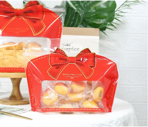 TÚI ZIP NƠ ĐỎ ĐỰNG QUÀ NOEL