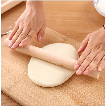 Cây lăn bột,cán bột làm bánh bằng gỗ, siêu tiện lợi, dễ sử dụng - HVL TEA