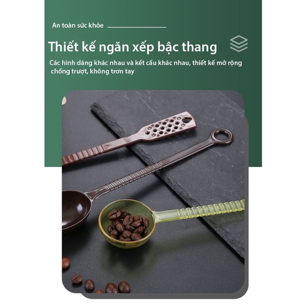 Thìa đong nâu múc bột, múc sốt hoa quả - muỗng đong nâu định lượng 10/15 gram - HVL TEA