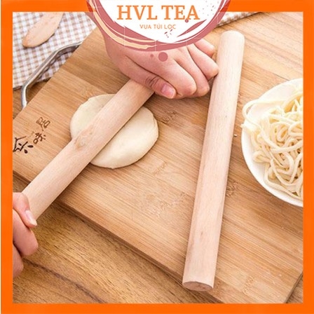 Cây lăn bột,cán bột làm bánh bằng gỗ, siêu tiện lợi, dễ sử dụng - HVL TEA