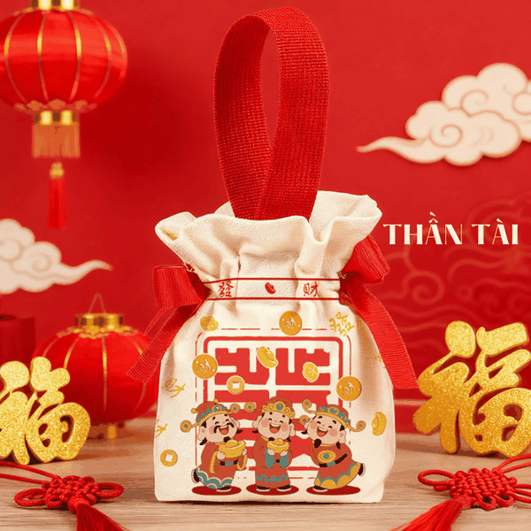 Túi Vải Tết HVL 2026 - Túi Canvas Đựng Quà Mini Sang Trọng & Gọn Nhẹ