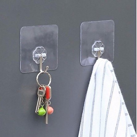 COMBO 10 Móc dán tường trong suốt, chịu lực tốt, móc treo đồ - HVL TEA