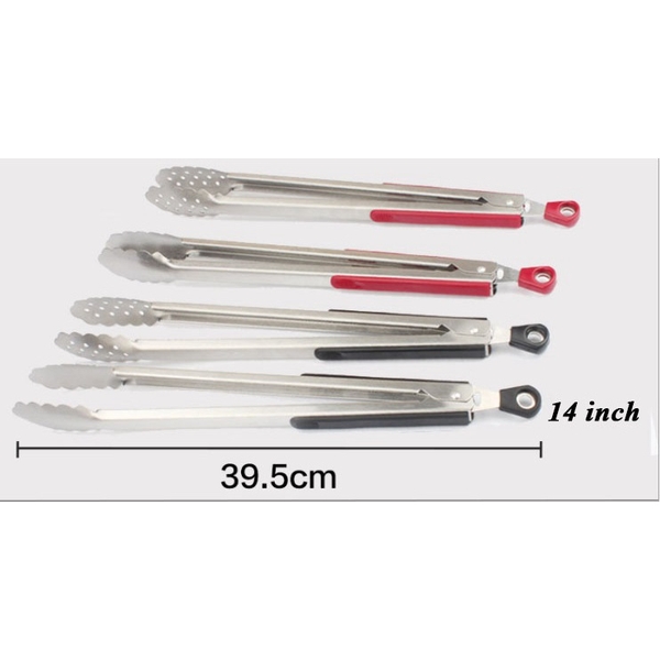 Kẹp gắp thức ăn, gắp đá bằng inox có móc treo bọc nhựa/ kim loại tiết kiệm diện tích  - HVL TEA