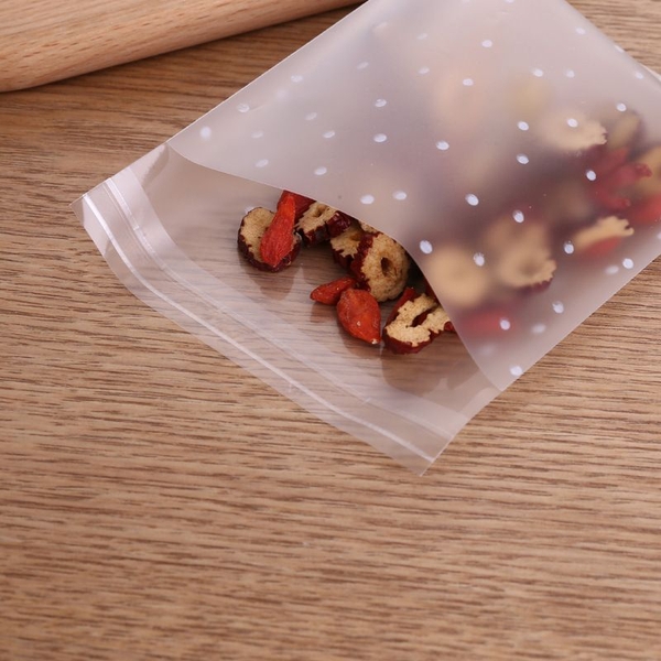 Bao bì Chấm Bi, Dán Miệng