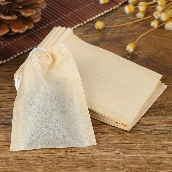Túi Lọc Trà Giấy Màu Gỗ, Có Dây