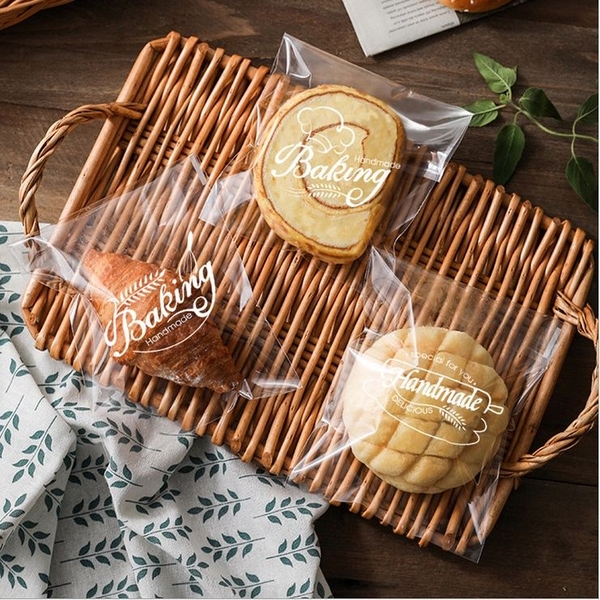 Bao Bì Đựng Bánh Kẹo Trong Suốt, Dán Miệng, 21x15