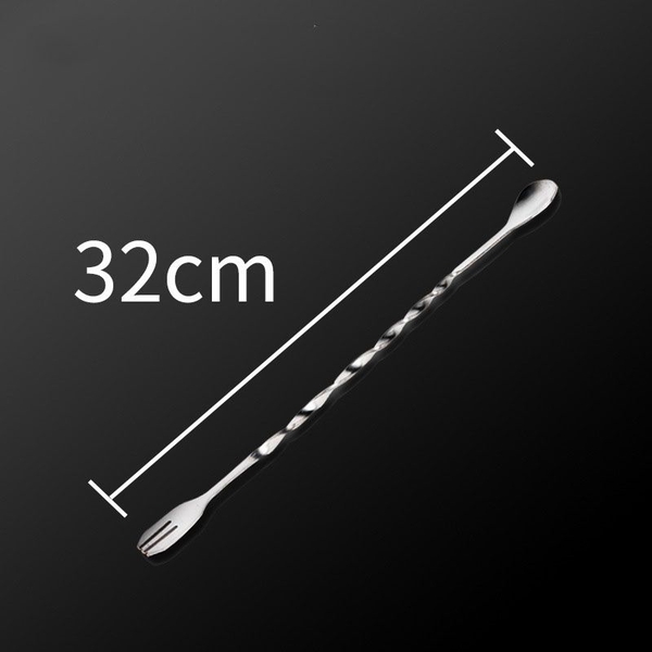 Thìa bar pha chế inox, thìa khuấy 2 đầu pha chế