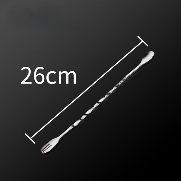 Thìa bar pha chế inox, thìa khuấy 2 đầu pha chế