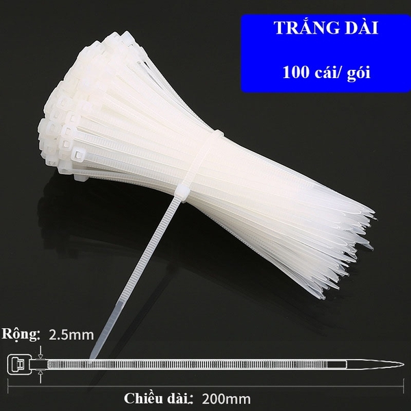 Dây rút nylon nhựa, dây thít cáp dùng cho lĩnh vực cây trồng 100c/túi - Người Làm Vườn