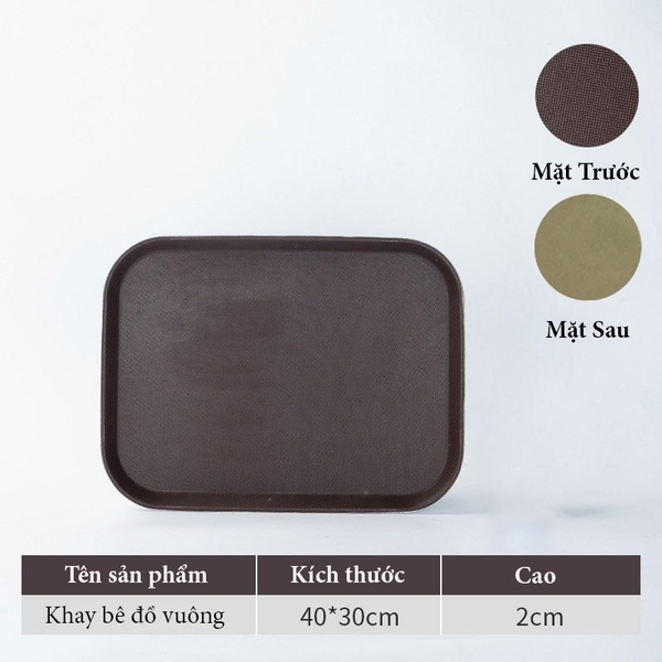 Khay, mâm chống trượt phục vụ nhà hàng bê thức ăn - HVL TEA