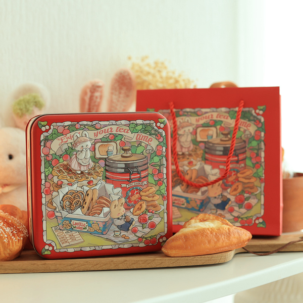 Hộp thiếc vuông quà tặng