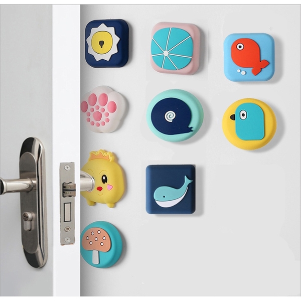 Miếng chặn cửa chống va đập đệm chắn cửa cao su silicon dán tường tủ - HVL TEA