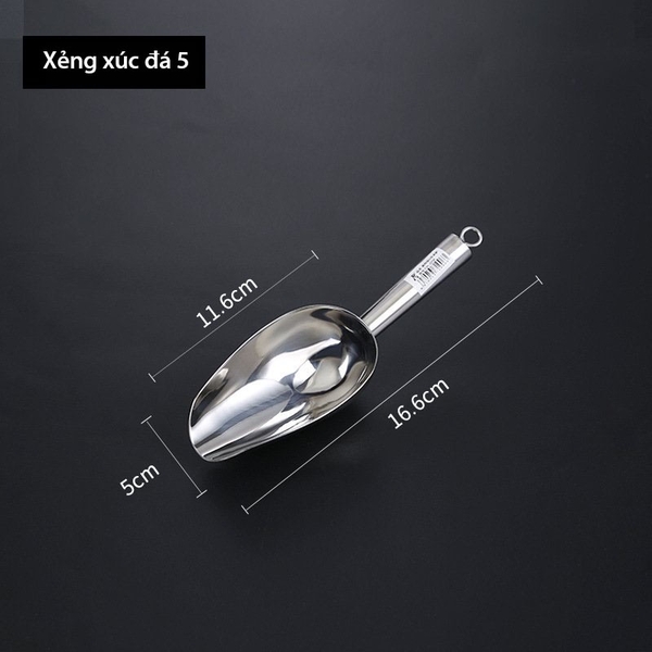 Muôi xúc đá, xẻng xúc đá inox không gỉ nhiều kích thước - HVL TEA