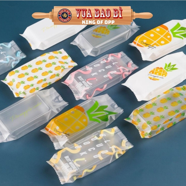 100 Túi đựng bánh dứa, khay bánh dứa, túi đựng bánh kẹo hàn miệng túi - VUA BAO BÌ
