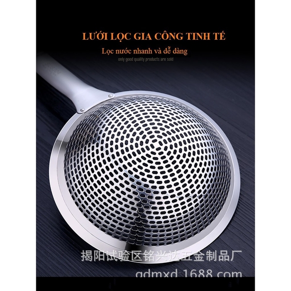 Muôi thủng nấu ăn inox 304, cách nhiệt, siêu bền, siêu cứng, vá thủng - HVL TEA