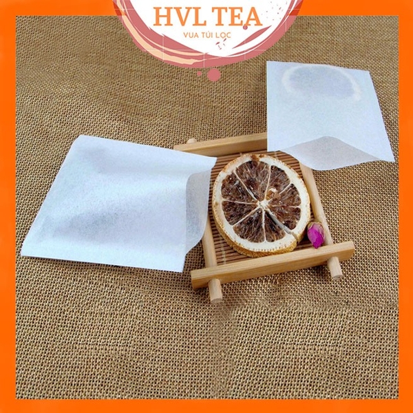 Combo 100 Túi lọc trà giấy màu gỗ, có dây rút, nhiều kích thước - HVL