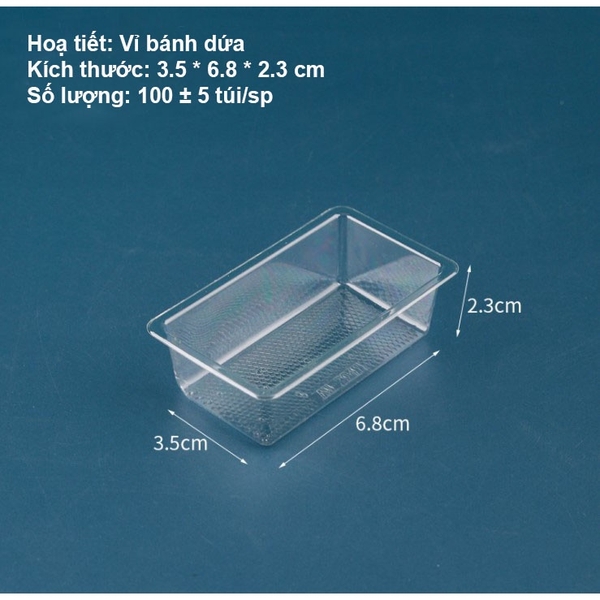 100 Túi đựng bánh dứa, khay bánh dứa, túi đựng bánh kẹo hàn miệng túi - VUA BAO BÌ