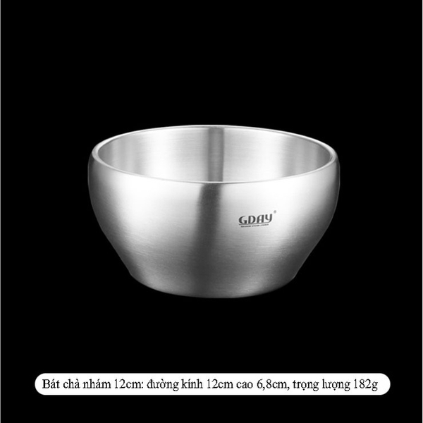 Bát inox nhám cách nhiệt, cứng, bền, tiện dụng, tô inox cách nhiệt, HVL TEA
