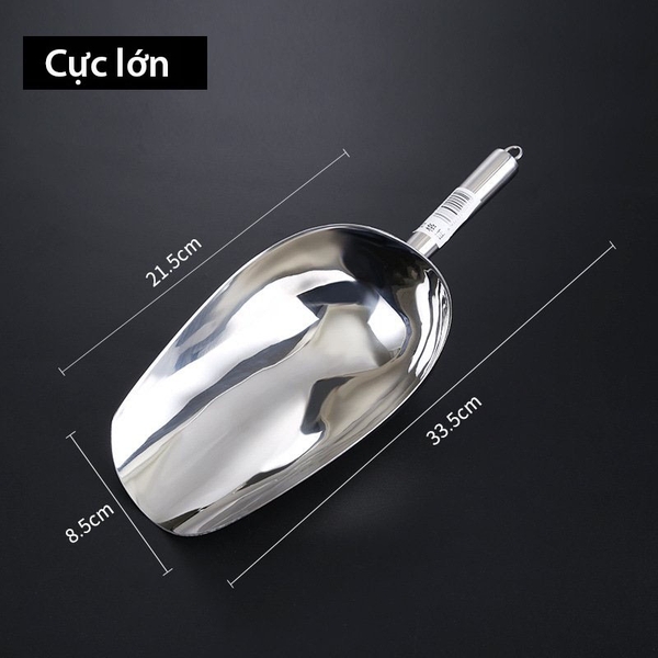 Muôi xúc đá, xẻng xúc đá inox không gỉ nhiều kích thước - HVL TEA