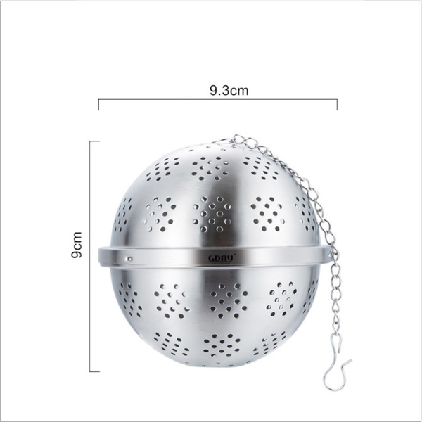 Lọc inox hình tròn cao cấp, có dây treo, nhiều kích thước, quả lọc - HVL TEA