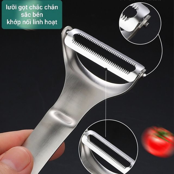 Dao nạo, gọt hoa quả Inox304, dao nạo sợi, tiện lợi, dễ sử dụng - HVL TEA