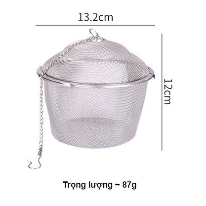 Lọc inox 304 hình trụ lưới cao cấp, nhiều kích thước, có dây treo - HVL