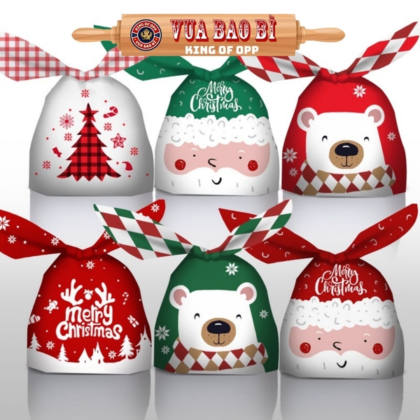 Túi tai thỏ đựng bạnh kẹo họa tiết thú, kỳ lân, mèo may mắn - KING OF OPP