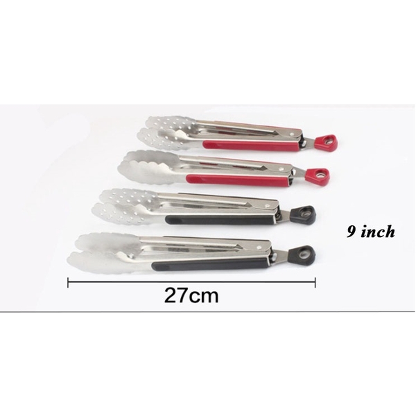 Kẹp gắp thức ăn, gắp đá bằng inox có móc treo bọc nhựa/ kim loại tiết kiệm diện tích  - HVL TEA