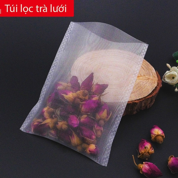 Combo 100 Túi Lọc Trà Không Dây Rút Hàn Nhiệt, Chất Liệu Lưới An Toàn - HVL