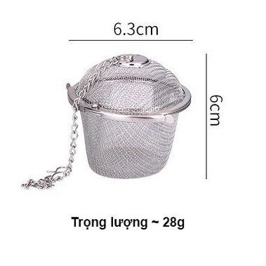 Lọc inox 304 hình trụ lưới cao cấp, nhiều kích thước, có dây treo - HVL