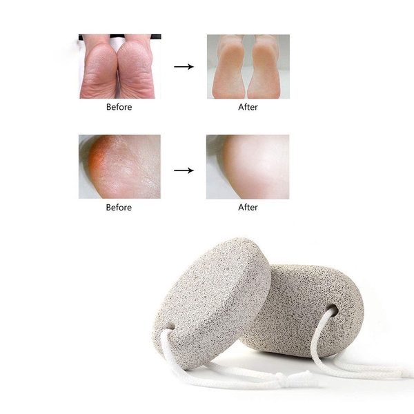 Đá bọt biển chà gót chân tẩy tế bào chết, hình bầu dục, chà gót chân - HVL TEA