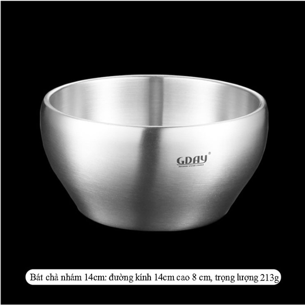 Bát inox nhám cách nhiệt, cứng, bền, tiện dụng, tô inox cách nhiệt, HVL TEA