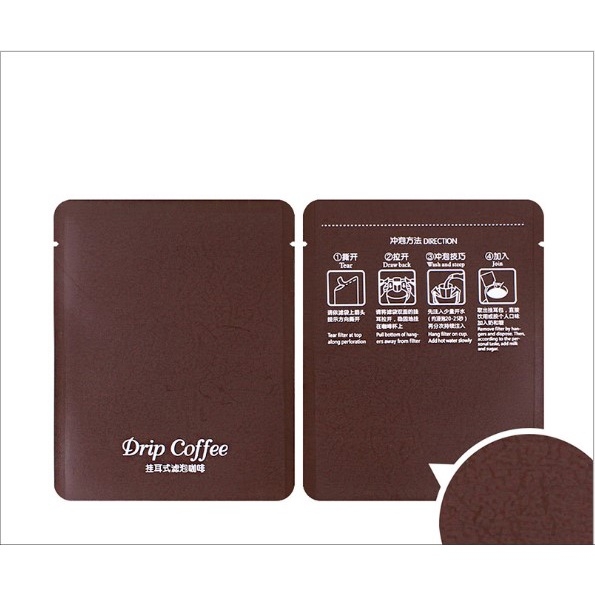 Túi đựng cà phê bằng nhôm, hàn nhiệt, có mép xé  - HVL TEA