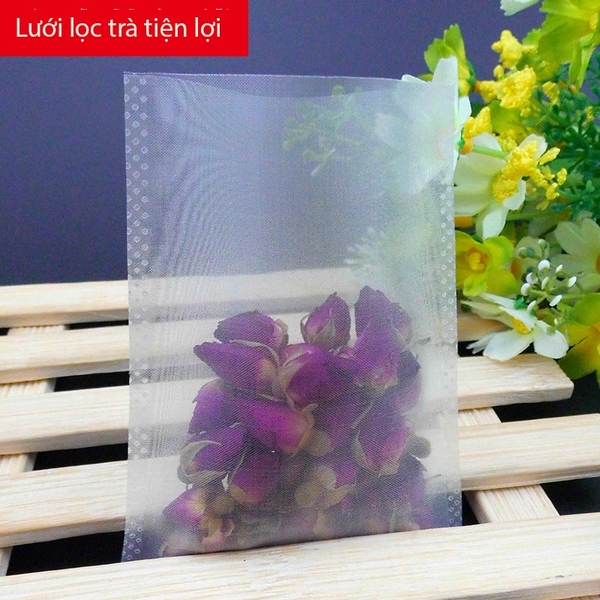 Combo 100 Túi Lọc Trà Không Dây Rút Hàn Nhiệt, Chất Liệu Lưới An Toàn - HVL