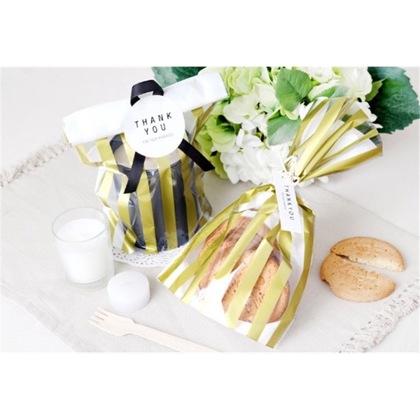 Túi đựng bánh kẹo, bao bì trang trí quà tặng, 100 túi/sp,  kích thước 13*21*4.5 - VUA BAO BÌ