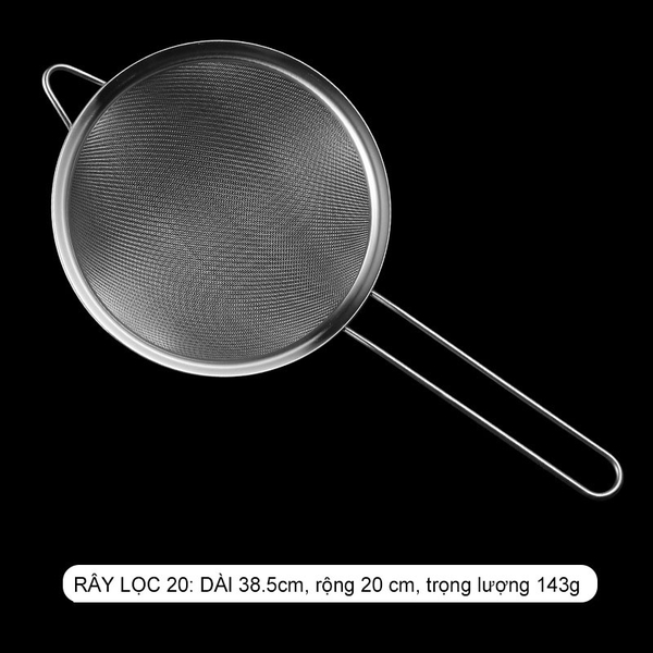 Rây lọc inox, lọc cháo cho bé ăn dặm, không gỉ, không độc hại, vợt lọc - HVL TEA