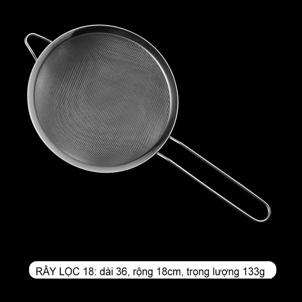 Rây lọc inox, lọc cháo cho bé ăn dặm, không gỉ, không độc hại, vợt lọc - HVL TEA