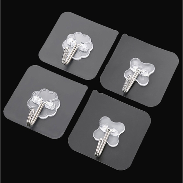 COMBO 10 Móc dán tường trong suốt, chịu lực tốt, móc treo đồ - HVL TEA