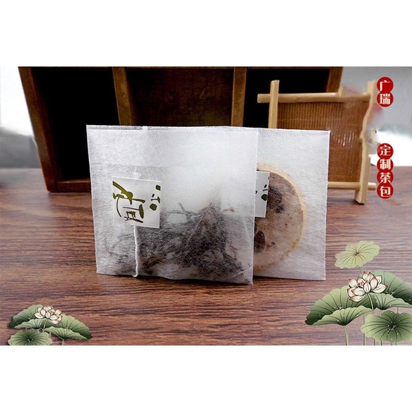 Combo 100 Túi Lọc Trà, Thảo Dược Có Dây Nhúng, Chất Liệu Tự Nhiên Sợi Ngô Siêu Thấm, Kiểu Dáng Gấp Miệng - HVL