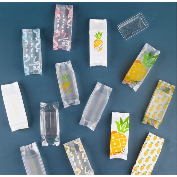 100 Túi đựng bánh dứa, khay bánh dứa, túi đựng bánh kẹo hàn miệng túi - VUA BAO BÌ