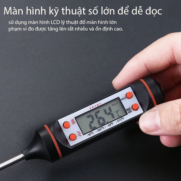 Nhiệt kế đo nhiệt độ nước pha chế đồ uống, thực phẩm - HVL TEA