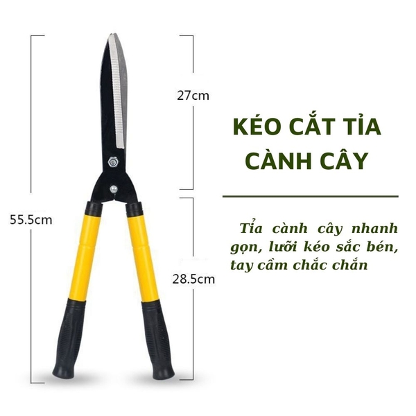 Kéo Cắt Tỉa Cành Cây Super Farmer - Lưỡi Thép SK5 Nhật Bản Siêu Bén