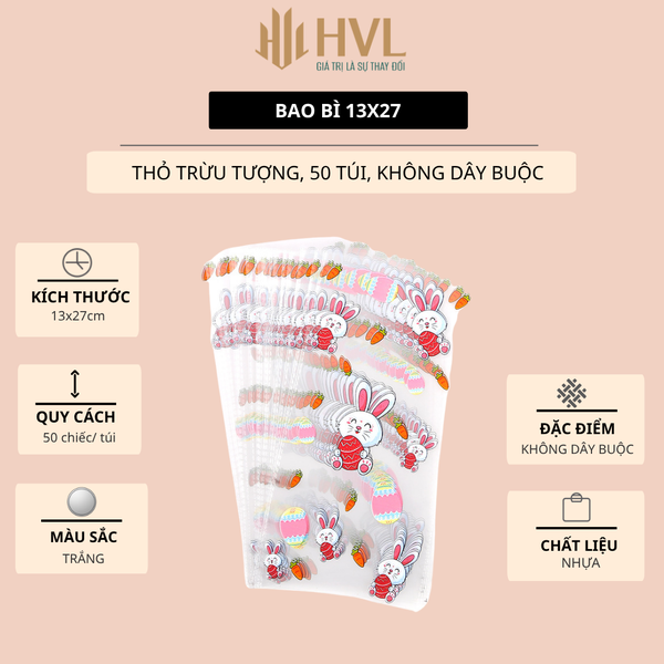 Túi đựng bánh/kẹo, túi đựng quà chủ đề Halloween trong suốt,13*27, 50 túi/sp - VUA BAO BÌ
