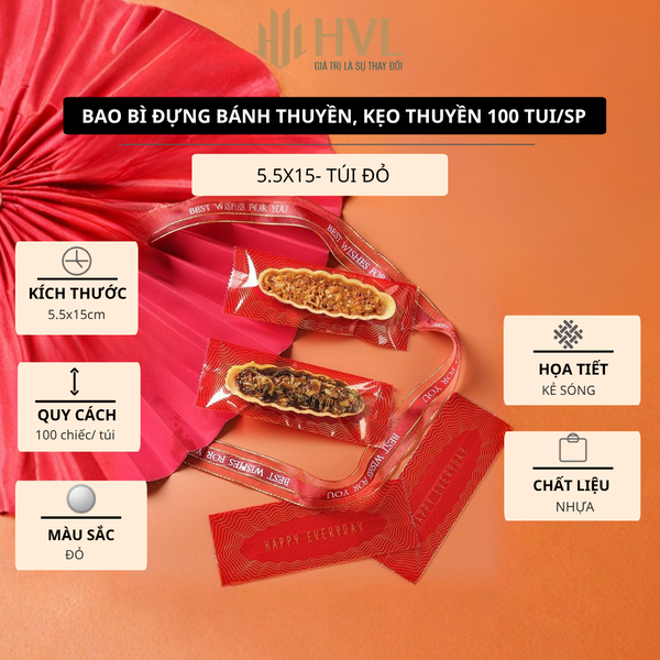 Túi Đựng Bánh Kẹo, Bao Bì Đựng Bánh Kẹo Thuyền Hàn Nhiệt 100 túi/sp - VUA BAO BÌ