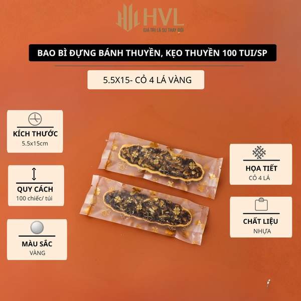 Túi Đựng Bánh Kẹo, Bao Bì Đựng Bánh Kẹo Thuyền Hàn Nhiệt 100 túi/sp - VUA BAO BÌ